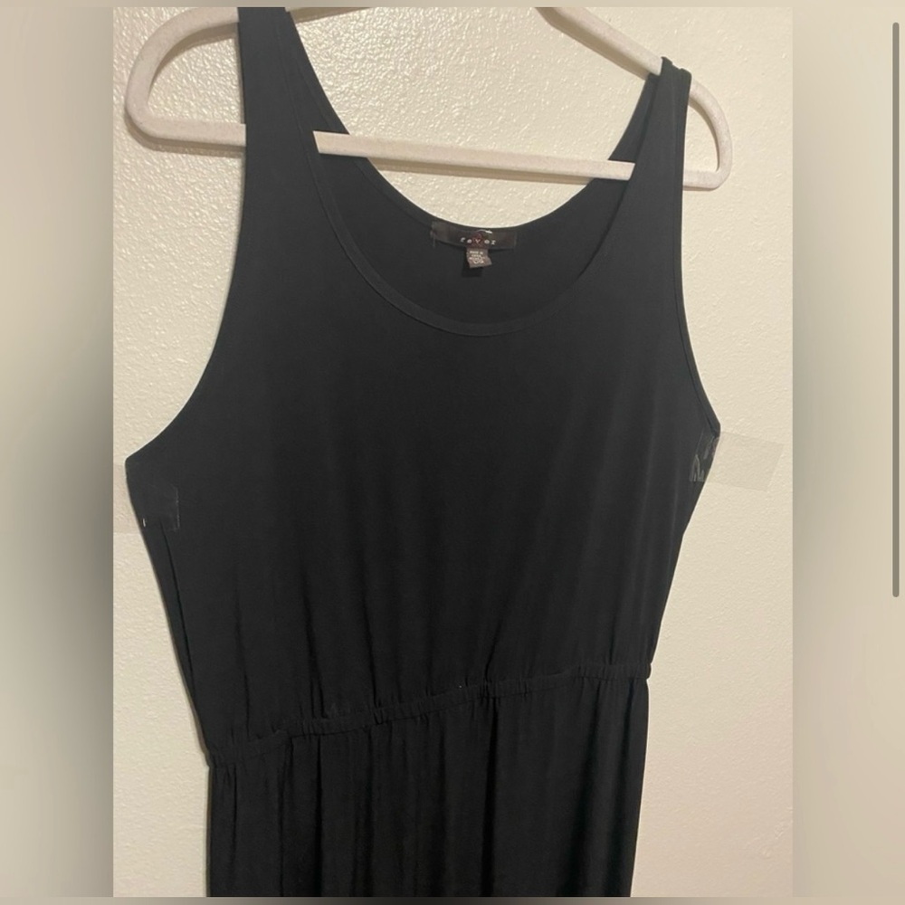 Fever Black Sleeveless Maxi Dress | Classic Minimalist Long Dress | Size L - Picture 3 of 5